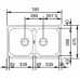 Franke Norm 80 780 x 435 mm, Edelstahlspüle 101.0077.089