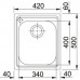 Franke Armonia AMX 610, 420x500 mm, Küchenspüle, Edelstahl 101.0120.020